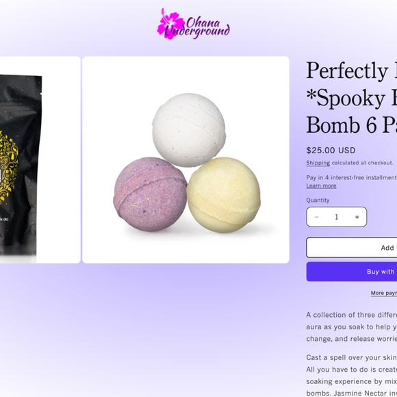 Perfectly Posh "Spooky Brew" bath bomb (6-pack) - Picture 3 of 3
